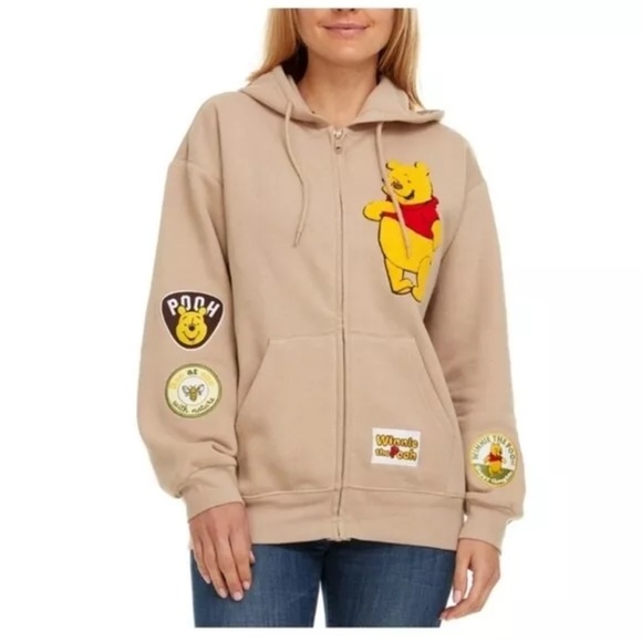 Disney Beige Hoodie with Winnie the Pooh Design NWT XL - Picture 2 of 3